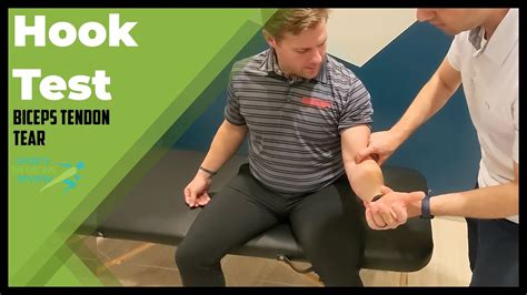 bicep muscle tear test|positive hook test.